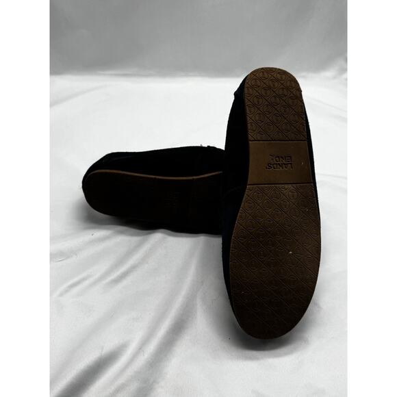 Lands End Slippers Womens 9 Moccasin Blue Slip On Comfort Casual Round Toe Flats - Picture 5 of 11
